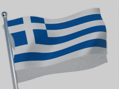 Blue And White Flag With Cross GIF