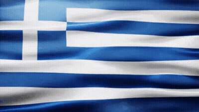 Blue And White Flag With Cross On Right GIF