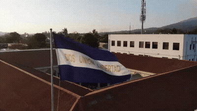 Blue And White Flag With Dos Union Libertad GIF