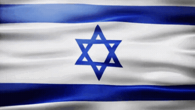 Blue And White Flag With Star Of David GIF
