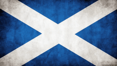 Blue And White Flag With White X GIF