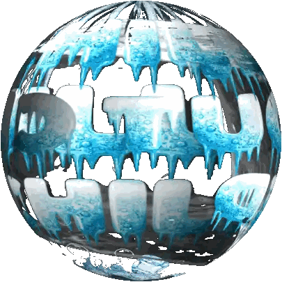 Blue And White Globe With L Sticker