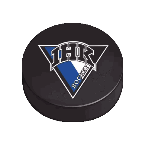 Blue And White Hockey Puck Sticker