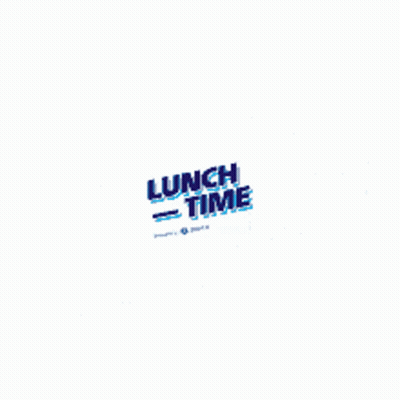 Blue And White Lunch Time Logo GIF