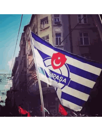 Blue And White Pasa Flag Sticker