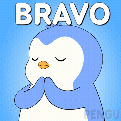 Blue And White Penguin Bravo GIF