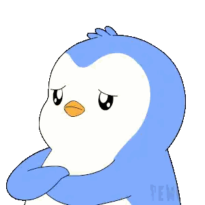 Blue And White Penguin Crossed Arms Sticker
