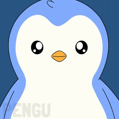 Blue And White Penguin Eyes Closed Yellow Beak GIF