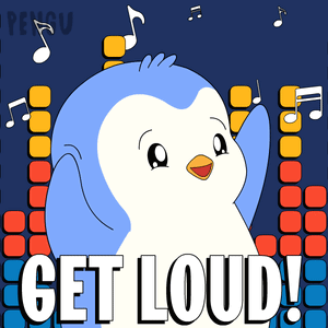 Blue And White Penguin Get Loud GIF