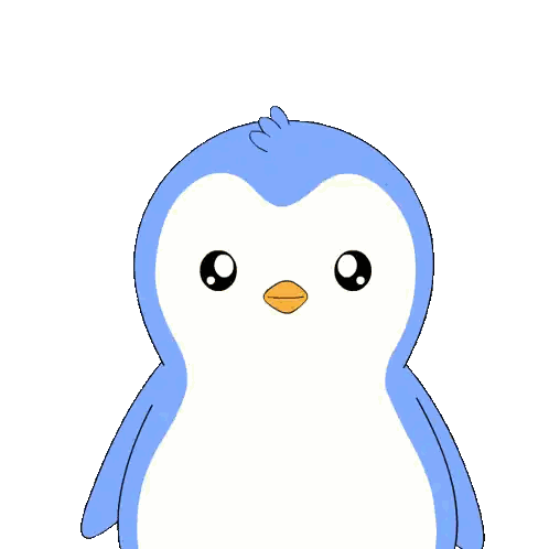 Blue And White Penguin Good Night Sticker