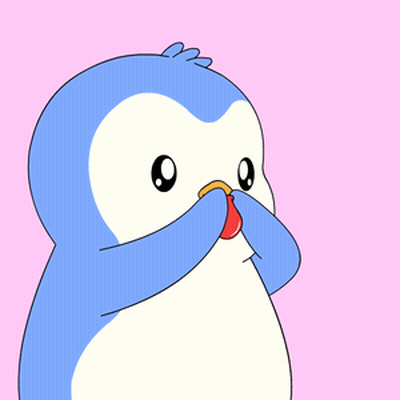 Blue And White Penguin Holding Red Heart GIF