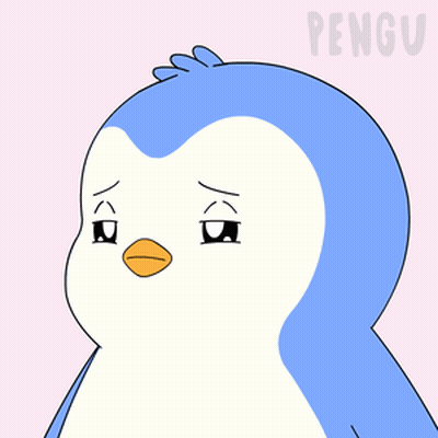 Blue And White Penguin Holding Temporarily Out Of Service Sign GIF