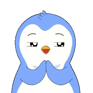 Blue And White Penguin Looking At Camera Sticker