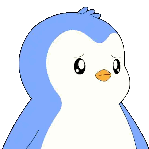 Blue And White Penguin Looking Sad Sticker