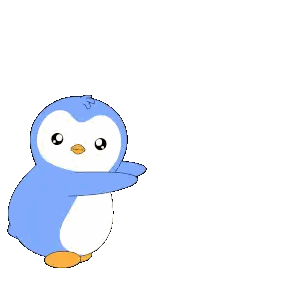 Blue And White Penguin Sticker