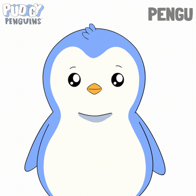 Blue And White Penguin Named Pengu GIF
