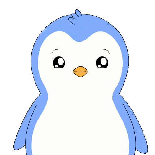 Pingüino azul y blanco leyendo a pingüino bebé Sticker