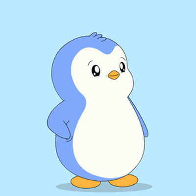 Blue And White Penguin Saying Chill Guy GIF