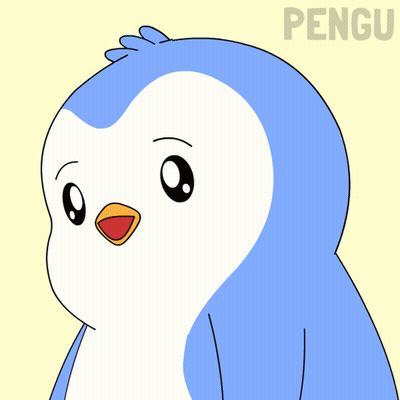 Blue And White Penguin Saying Pengu GIF