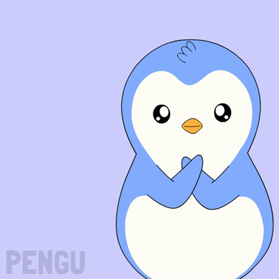 Blue And White Penguin Saying Thank You GIF