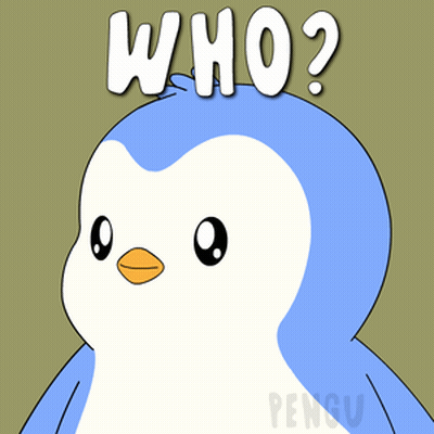 Blue and White Penguin Saying Who