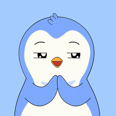 Blue And White Penguin With Closed Eyes GIF
