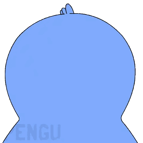 Blue And White Penguin With Engu Sticker