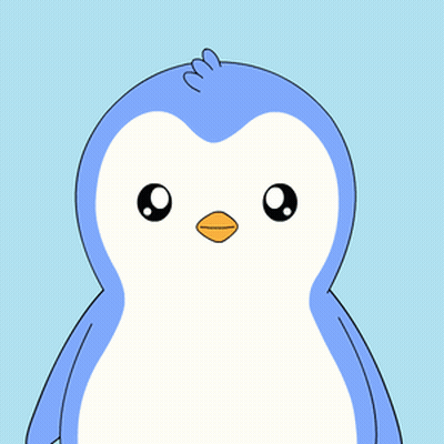 Blue And White Penguin With Heart Eyes GIF