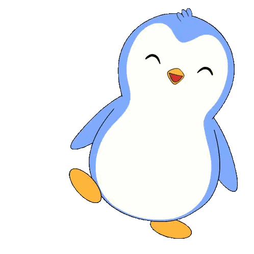 Blue And White Penguin With Heart In Eye Sticker