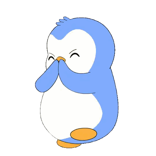 Blue And White Penguin With Orange Legs Sticker