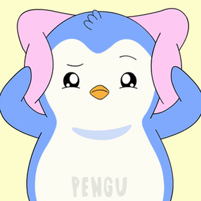 Blue And White Penguin With Pengu GIF