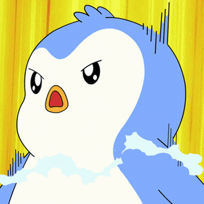 Blue And White Penguin With Red Beak GIF