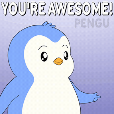 Blue And White Penguin You're Awesome GIF