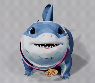 Blue And White Shark Jeff Tag GIF