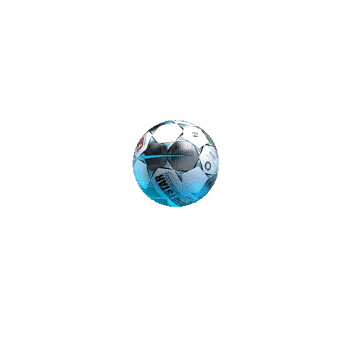 Blue And White Soccer Ball With Number 7 Sticker