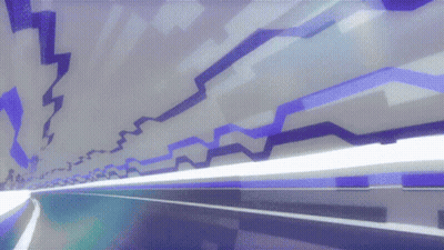 Blue And White Tunnel Lines GIF