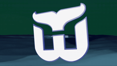 Blue And White Whale Tail Logo GIF