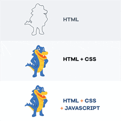 Blue And Yellow Alligator HTML CSS Javascript GIF