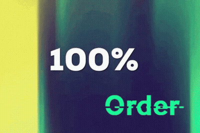 Blue And Yellow Background Saying 100% Impossible GIF