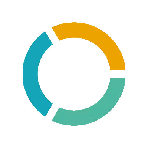 Blue And Yellow Circle With White Center Sticker