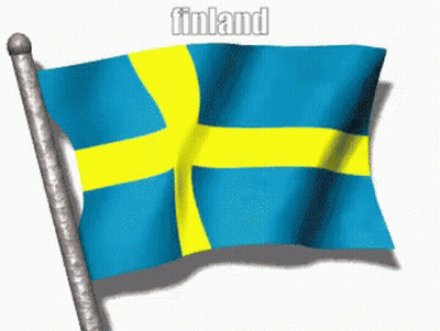 Blue And Yellow Flag Saying Finland GIF