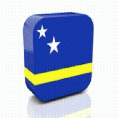 Blue And Yellow Flag With Two White Stars GIF
