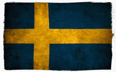 Blue And Yellow Flag With Yellow Cross GIF