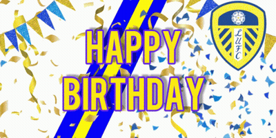 Blue And Yellow Happy Birthday Banner GIF