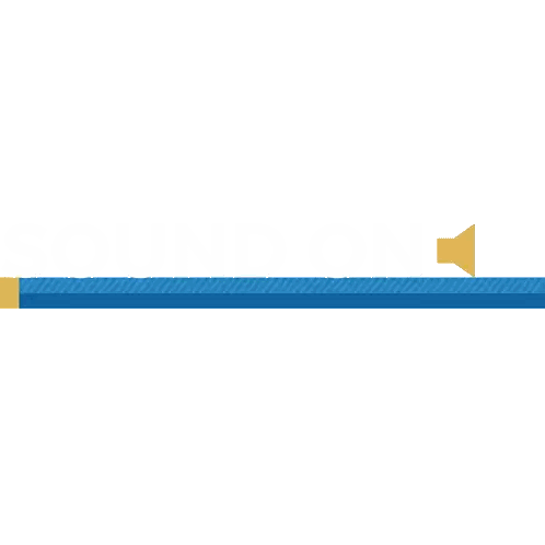 Blue And Yellow Line With Speaker Sticker