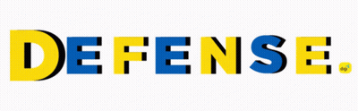 Blue And Yellow Logo Saying Defense GIF