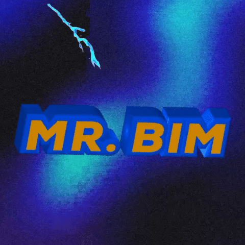 Blue and Yellow Mr Bim Sign