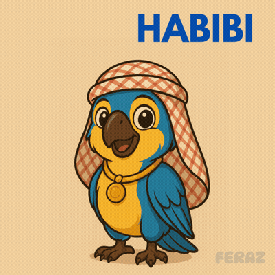 Blue And Yellow Parrot Habibi GIF