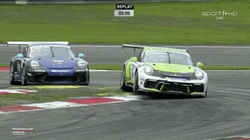 Blue And Yellow Race Car GIF