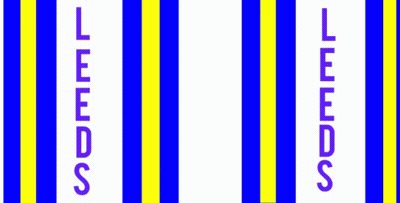 Blue And Yellow Striped Background With Leeds Logo GIF